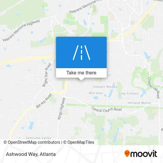 Ashwood Way map
