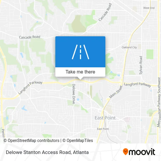 Delowe Stanton Access Road map