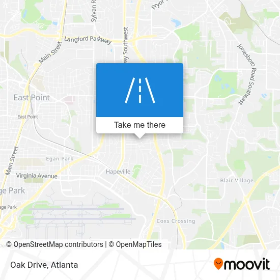 Oak Drive map