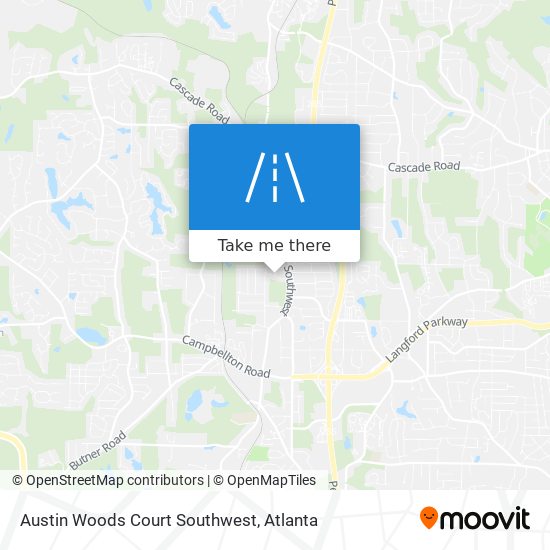 Mapa de Austin Woods Court Southwest