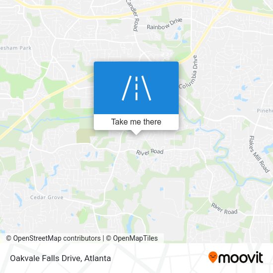 Oakvale Falls Drive map