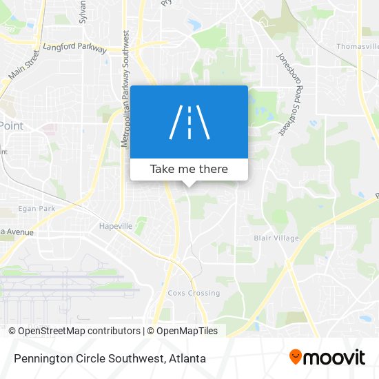 Mapa de Pennington Circle Southwest