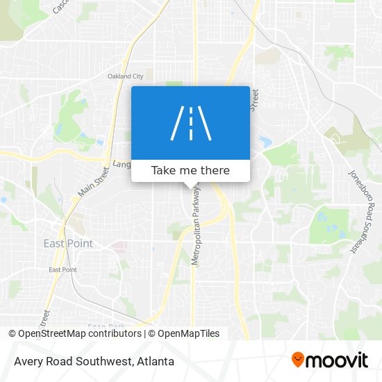 Avery Road Southwest map