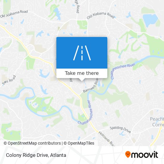 Mapa de Colony Ridge Drive