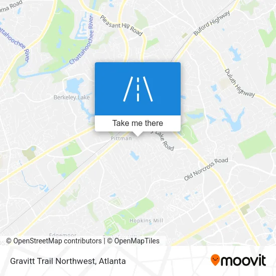 Gravitt Trail Northwest map