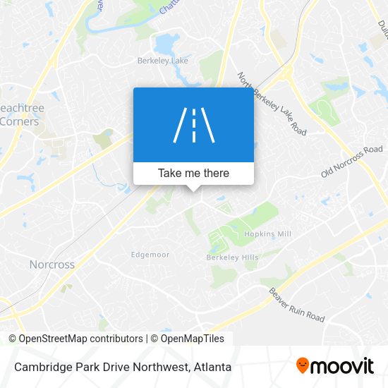 Mapa de Cambridge Park Drive Northwest
