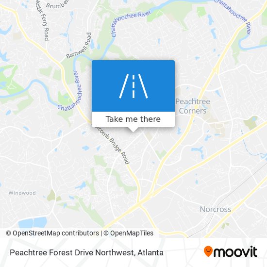 Peachtree Forest Drive Northwest map