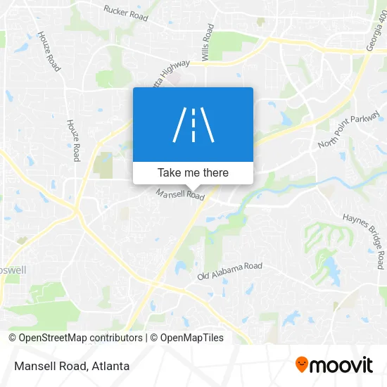 Mansell Road map