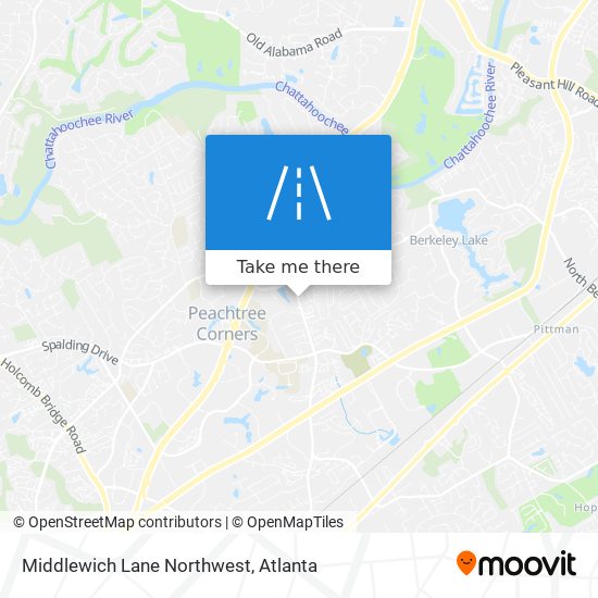 Mapa de Middlewich Lane Northwest