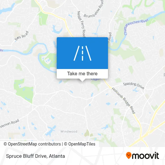 Spruce Bluff Drive map