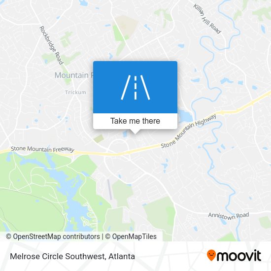 Mapa de Melrose Circle Southwest