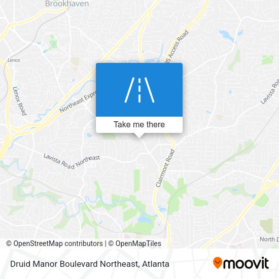 Druid Manor Boulevard Northeast map