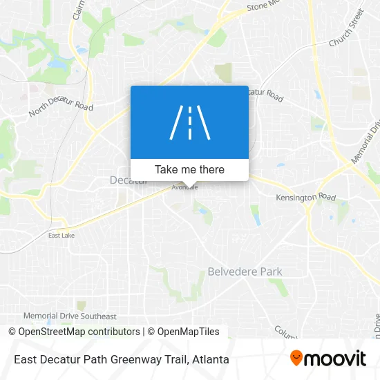 East Decatur Path Greenway Trail map