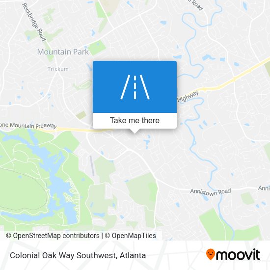Colonial Oak Way Southwest map