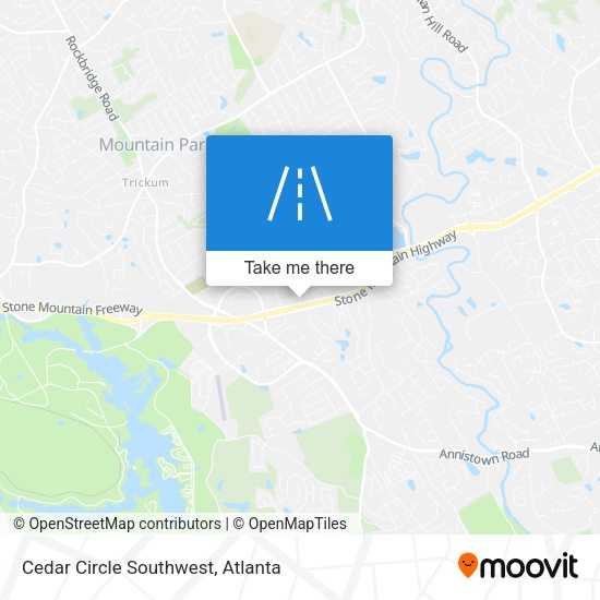 Mapa de Cedar Circle Southwest
