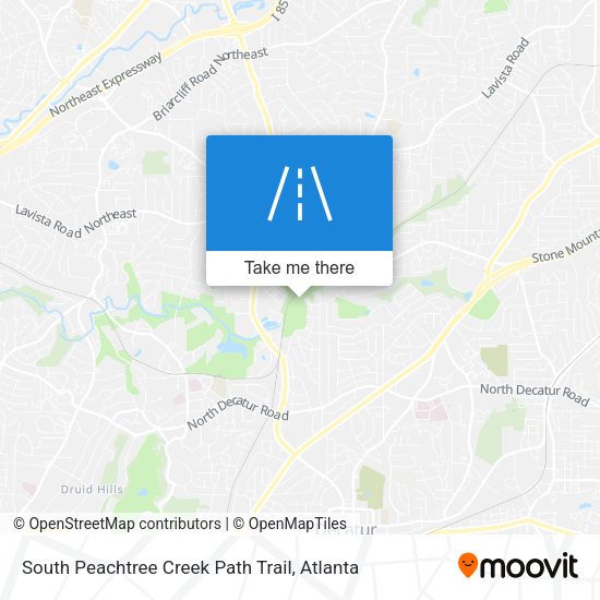 South Peachtree Creek Path Trail map