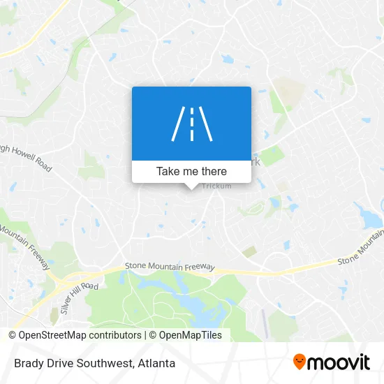Brady Drive Southwest map