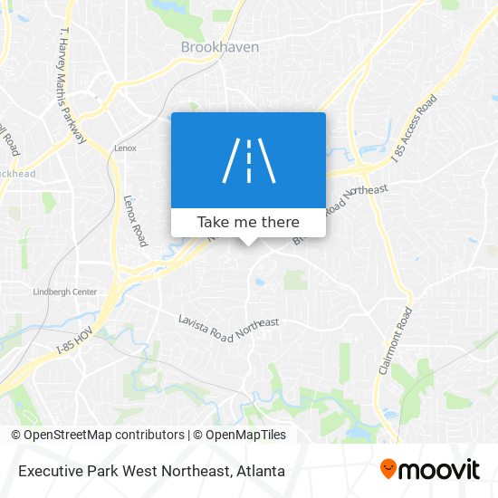 Executive Park West Northeast map