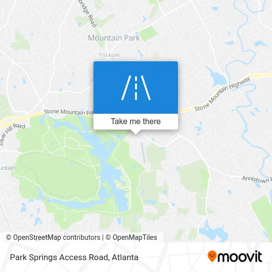 Park Springs Access Road map