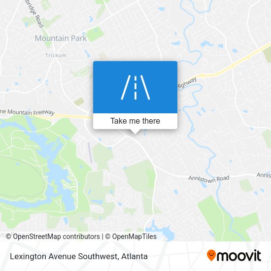 Lexington Avenue Southwest map