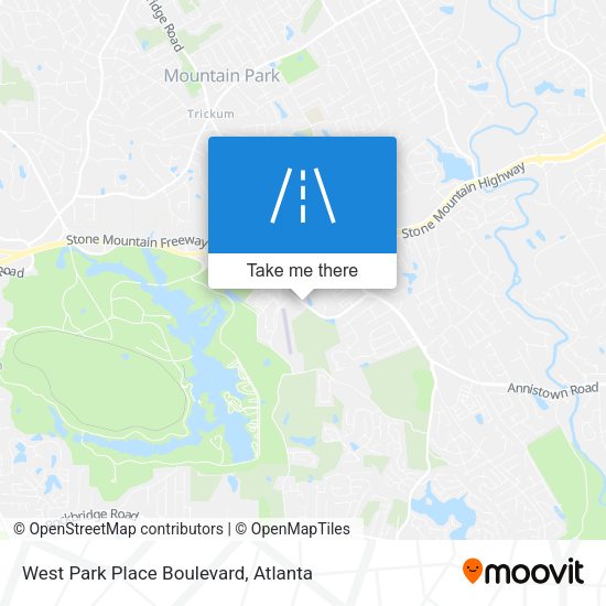 Mapa de West Park Place Boulevard
