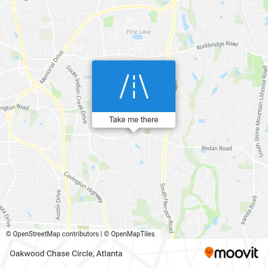 Oakwood Chase Circle map