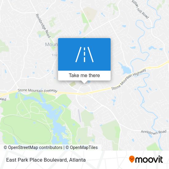 East Park Place Boulevard map