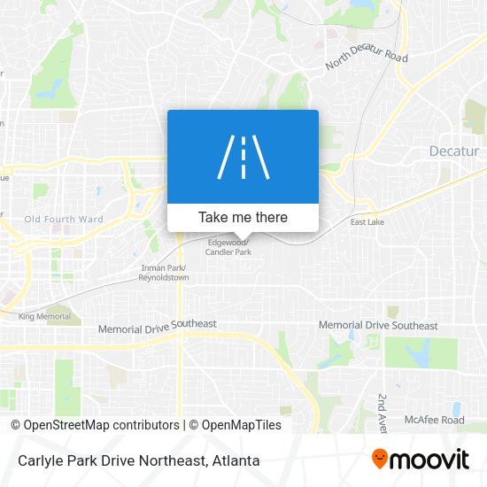 Mapa de Carlyle Park Drive Northeast