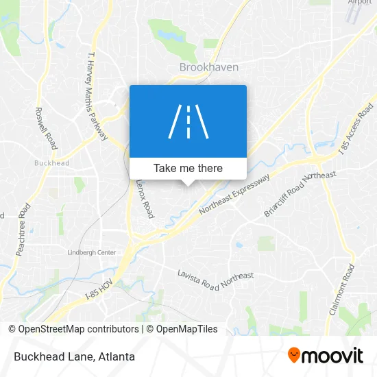 Buckhead Lane map