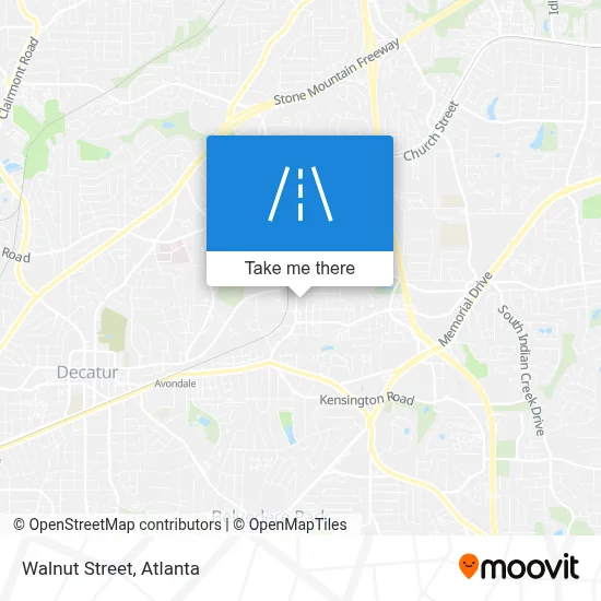 Walnut Street map