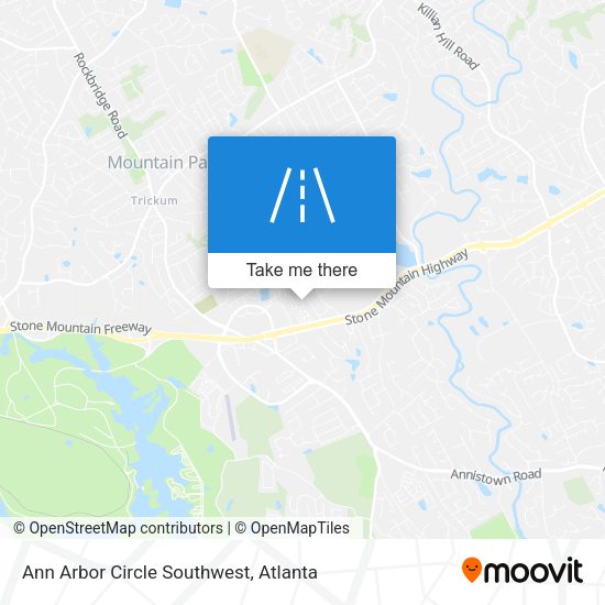 Ann Arbor Circle Southwest map
