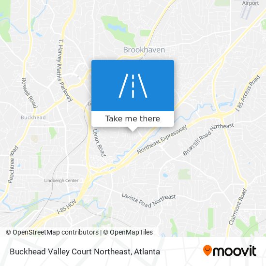 Mapa de Buckhead Valley Court Northeast