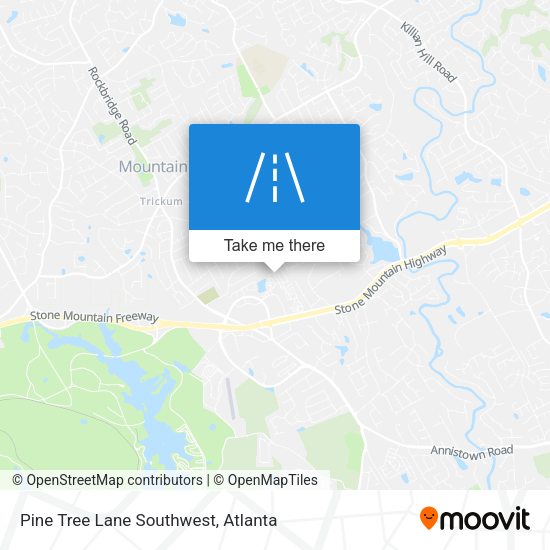 Pine Tree Lane Southwest map