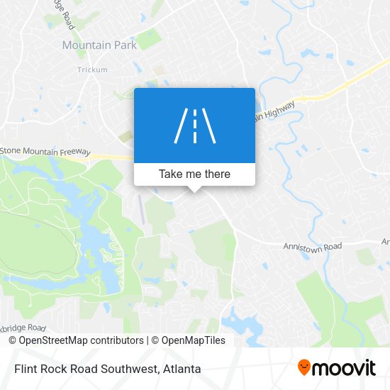 Flint Rock Road Southwest map