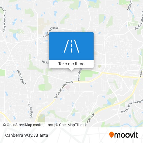 Canberra Way map