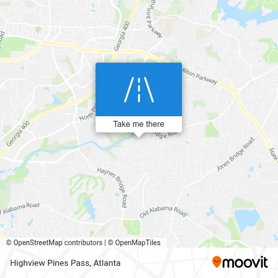 Highview Pines Pass map