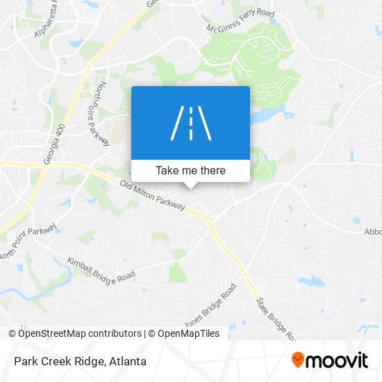 Park Creek Ridge map