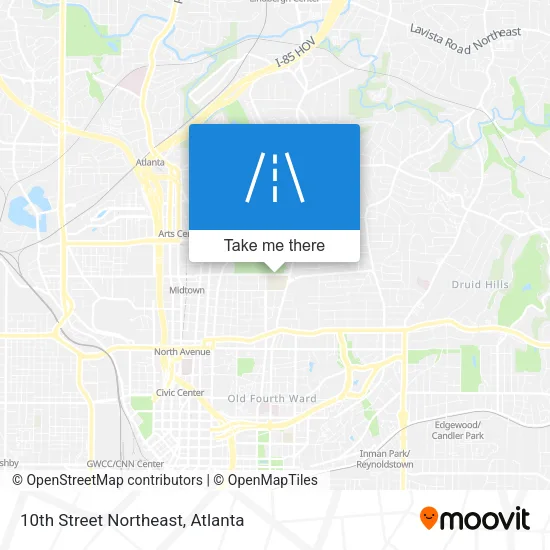 10th Street Northeast map