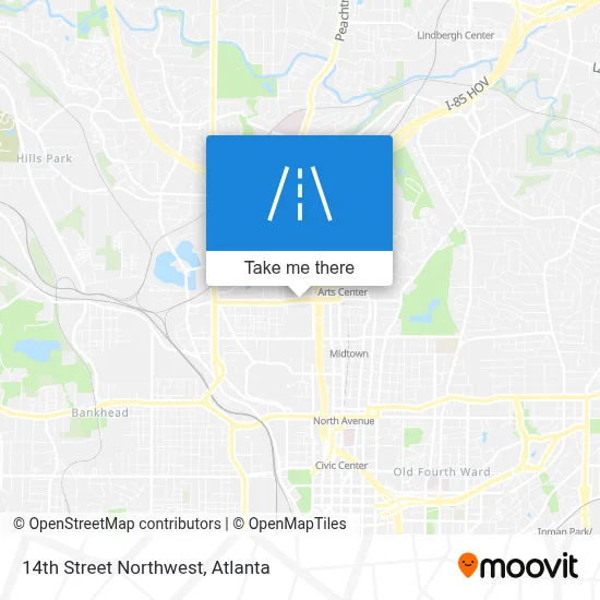14th Street Northwest map