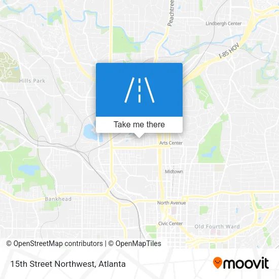 15th Street Northwest map