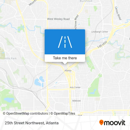 25th Street Northwest map