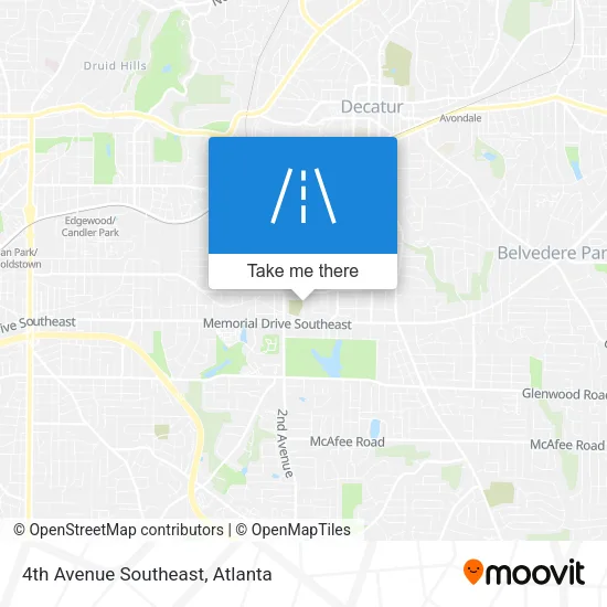 4th Avenue Southeast map