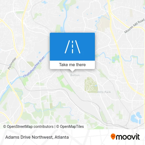 Adams Drive Northwest map