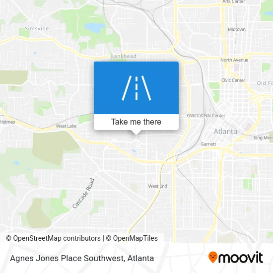 Agnes Jones Place Southwest map