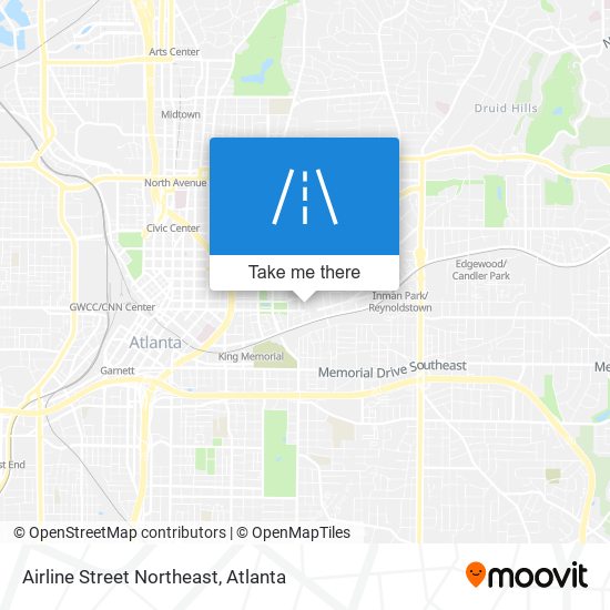 Mapa de Airline Street Northeast