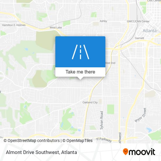 Almont Drive Southwest map