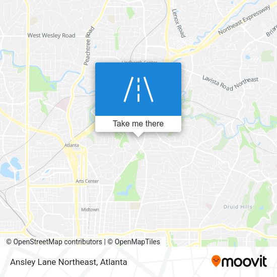 Ansley Lane Northeast map