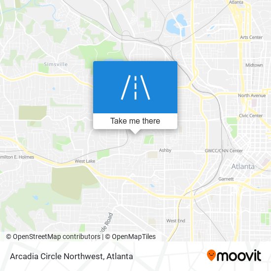 Arcadia Circle Northwest map