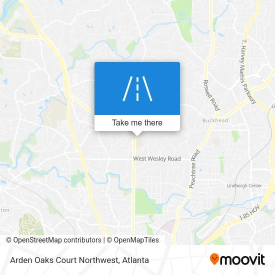 Arden Oaks Court Northwest map