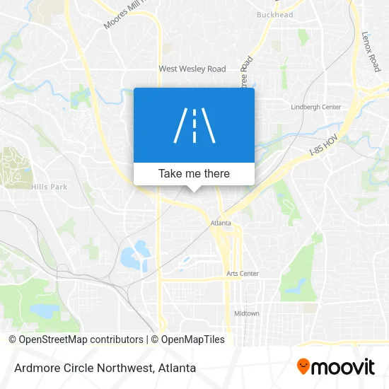 Ardmore Circle Northwest map